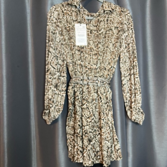 Zara Animal Snake Print Belted Mini Dress - Picture 6 of 9